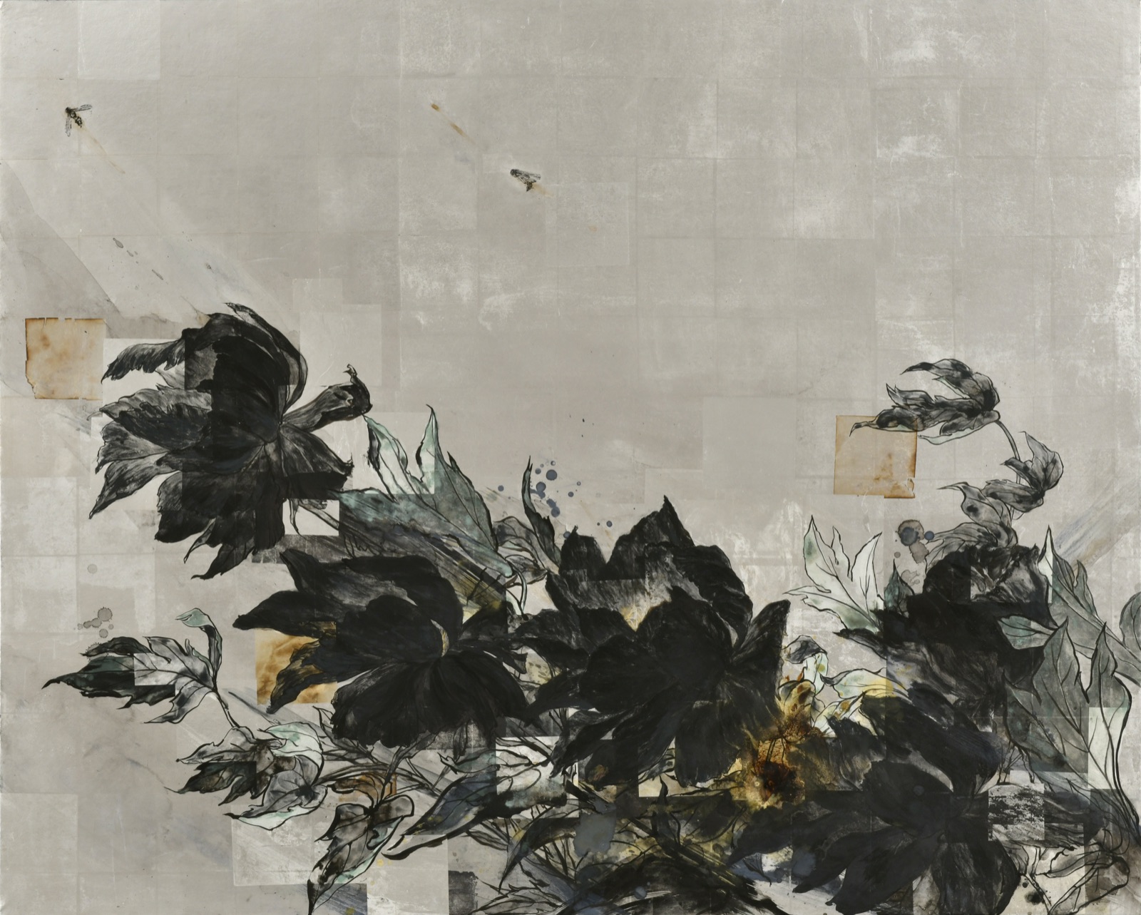 Peonies in the Wind 風牡丹図